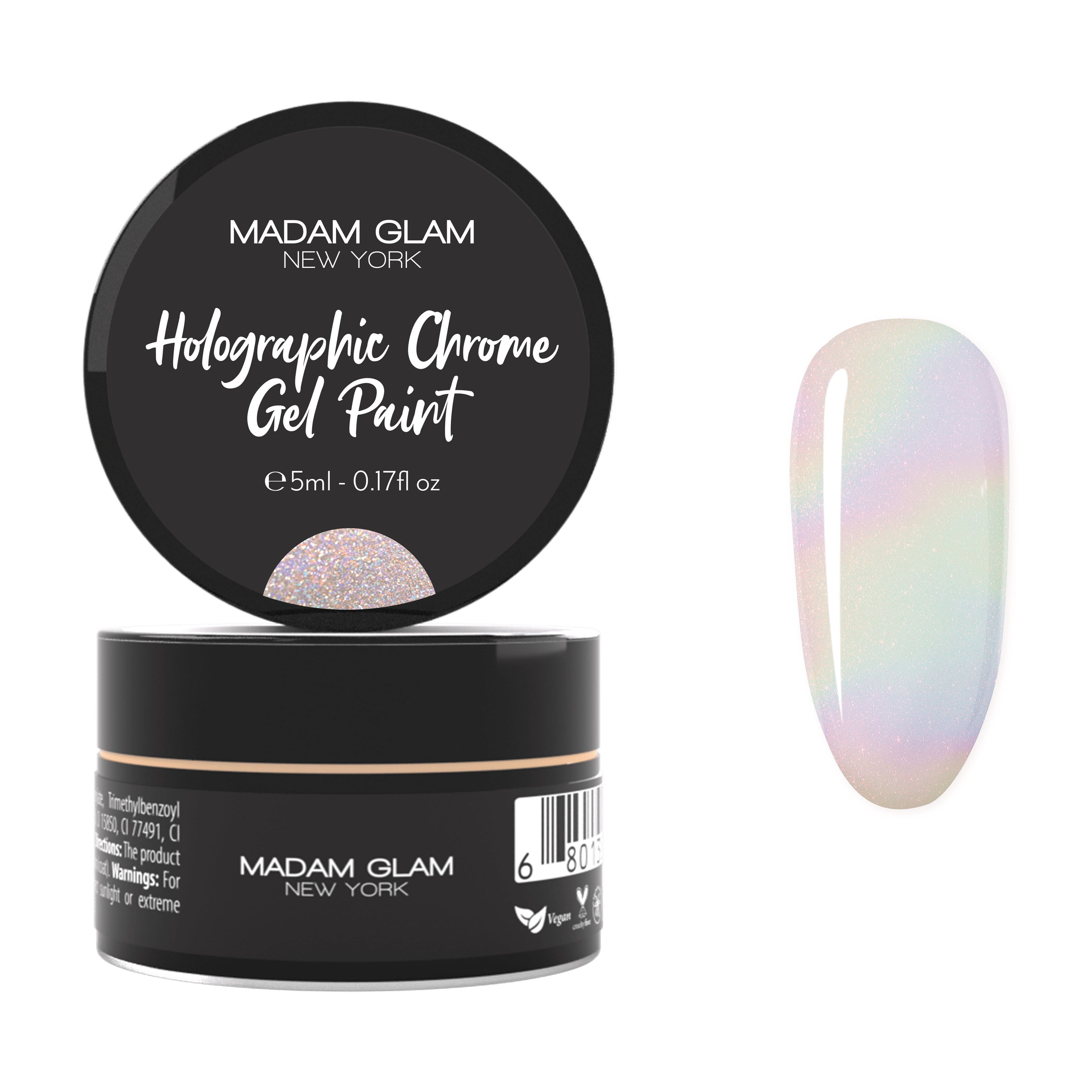 Holographic Chrome Gel Paint