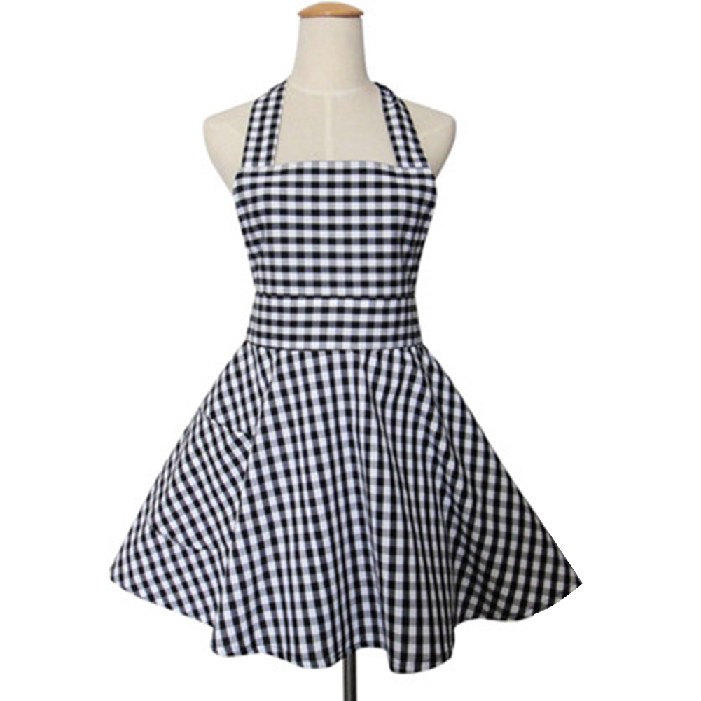 Aspire Cute Apron Maid Style Plaid Skirt Aprons Ladies kitchen Cooking Apron Party Accessories