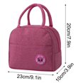 thumbnail image 2 of VerPetridure Double-Handed Thickened Aluminum Foil Lunch Box Bag Bento Bag insulation Bag Lunch Bag Rose Red Lunch Bag Insulated Thermal Food Storage Bag Portable Travel Working Bento Box, 2 of 2