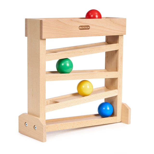 Juguete Montessori de Caída de Pelotas MORITECK, Rastreador de Pelotas de Madera para 1-3 Años