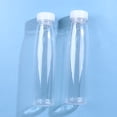 thumbnail image 2 of EeaseMX 10 envases vacíos de 330 ml, botellas PET transparentes, de plástico, para bebidas, zumos y zumos, con tapas (colores aleatorios)., 2 of 8
