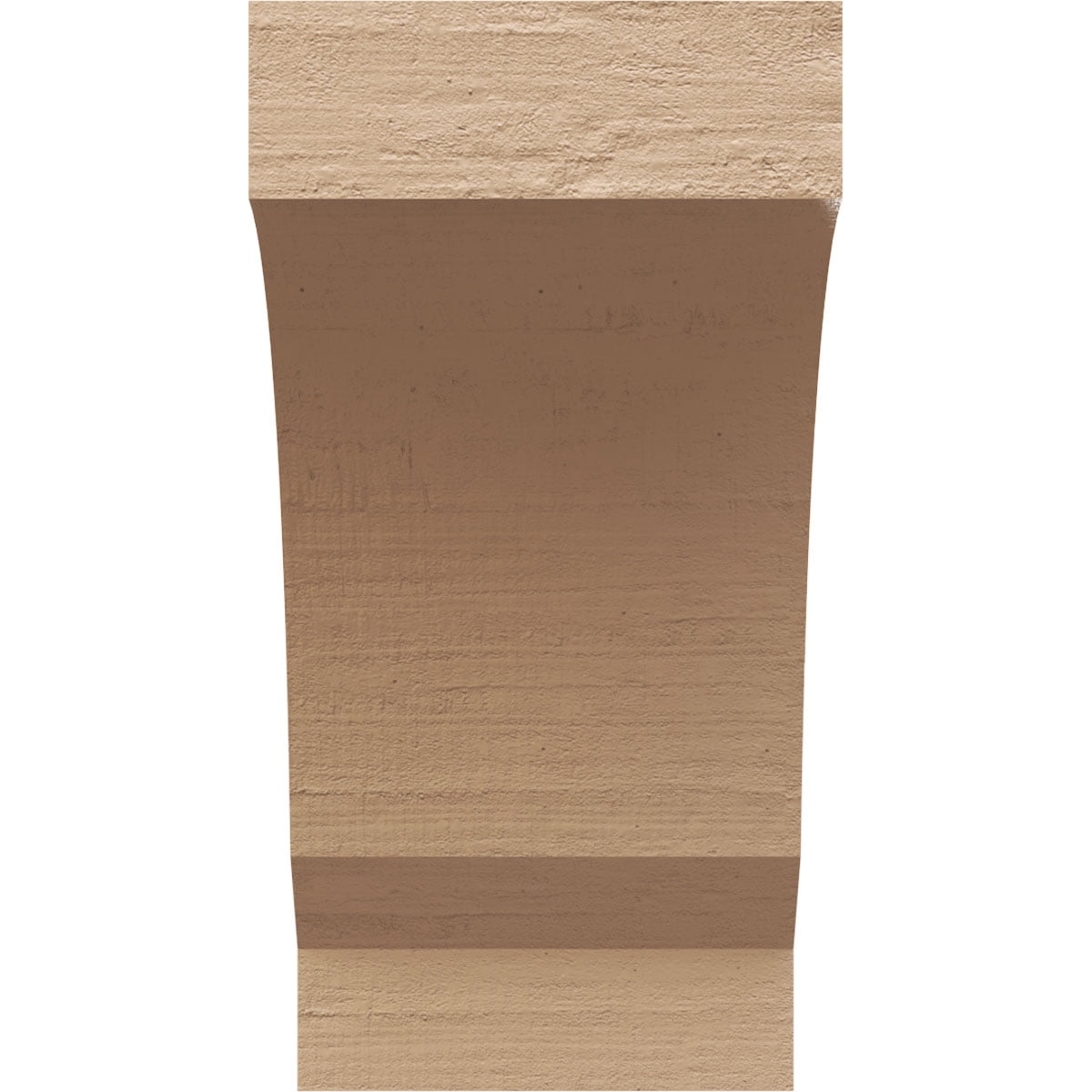6"W x 6"D x 12"H Wide Moab Rough Cedar Woodgrain TimberThane Corbel, Primed Tan