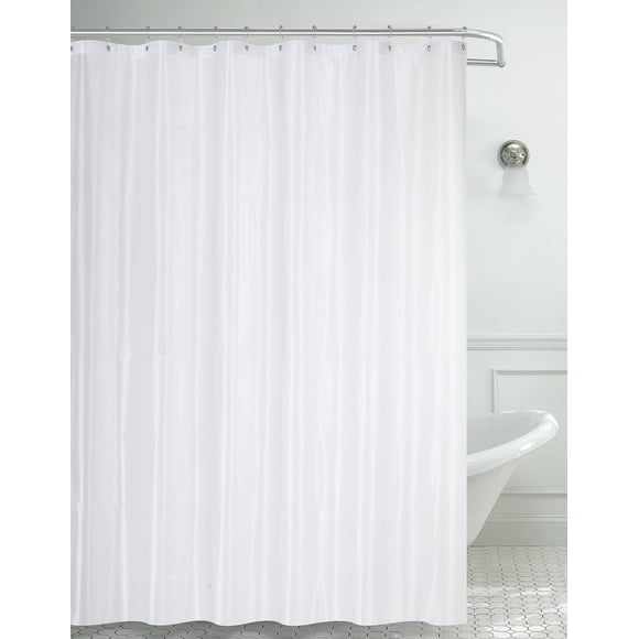 Home Beyond & HB design - 2-Pack PEVA Shower Curtain Liners with Metal Grommets, Heavy Duty Eco-Friendly Mold Mildew Resistant Waterproof Shower Curtain for Bathroom, 70 x 71-Inch - White