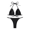 thumbnail image 6 of REORIAFEE Womens Swimsuits Tankini Resort Wear Swimsuit Split Swimwear Two Piece Set Black L, 6 of 6