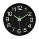 thumbnail image 2 of Reloj de pared minimalista que brilla en la oscuridad con números luminosos y redondo para colgar. Estilo A, 2 of 9
