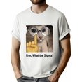 thumbnail image 1 of 1 Pce T-Shirt Décontracté à Col Rond pour Hommes avec Imprimé "Ermm, What the Sigma?", Légèrement Extensible, Coupe Régulière, Mode Été pour Adultes, 1 of 8