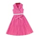 thumbnail image 1 of Vestido de Verano de Manga Corta para Niñas Color Sólido Blusa de Cuello Redondo Y Pantalones Cortos Set, Suave Transpirable Poliéster Vestido Casual para Niños de Uso Diario, 1 of 7