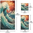 thumbnail image 3 of Coolnut Colorful Waves Towels 3 Pack Bath Towels for Bathroom Set Soft Cotton Highly Absorbent Lightweight & Quickdry Towel Set 1 Bath Towel,1 Hand Towel,1 Washclothe Wash cloth, 3 of 6