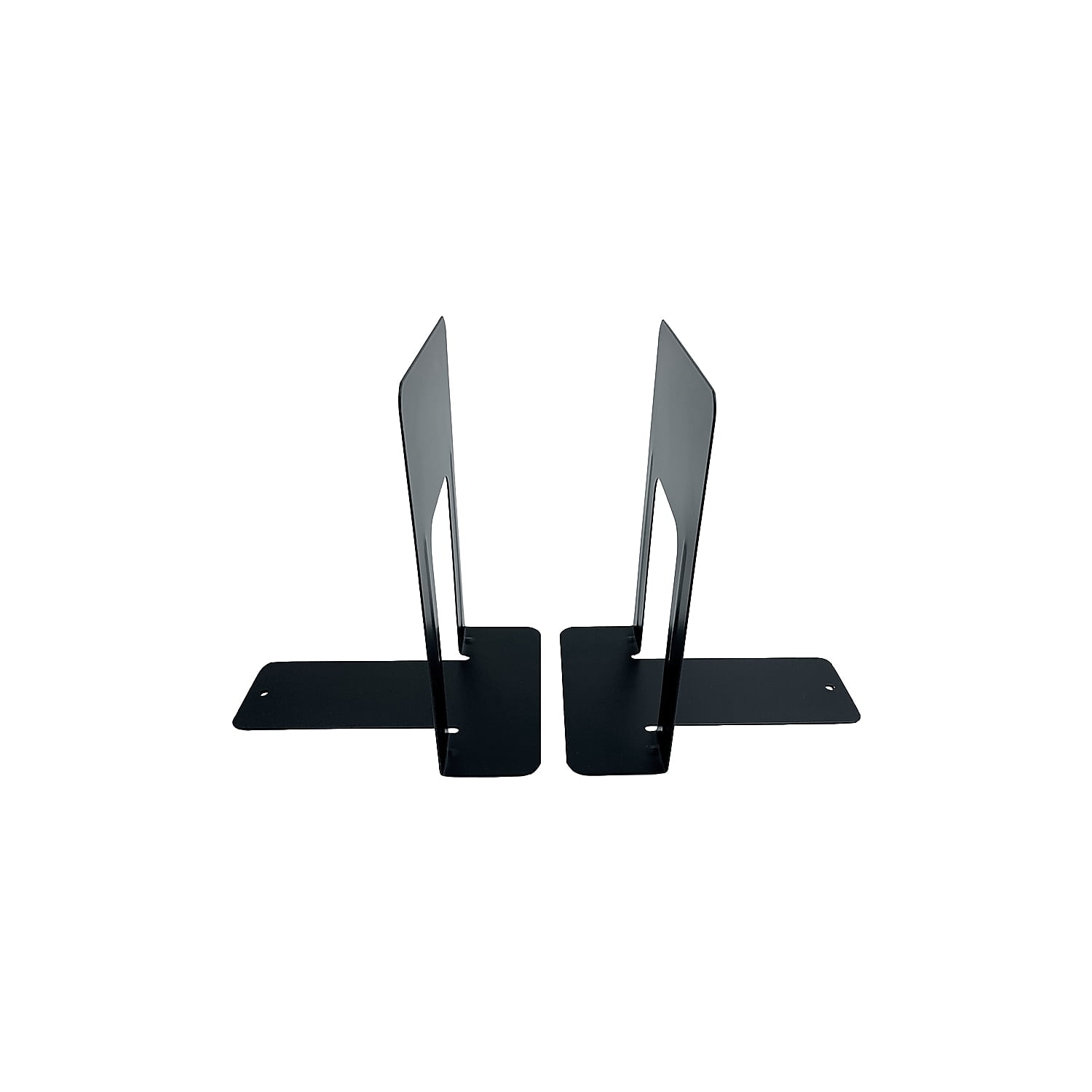 Huron 9' Steel Non-Skid Bookends, Pair, Black