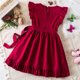 thumbnail image 4 of Odeerbi Niñas Verano Ruffle Vestidos Princesa Vestido Vacaciones En La Playa Sin Mangas Cuello Redondo A-Line Dress, 4 of 5