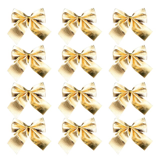 Lazos de Navidad decorativos para el hogar, guirnalda de árbol de Navidad, suministros de pared y ventana, 12 unidades