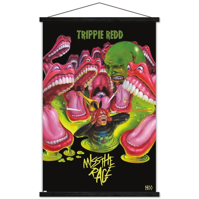 Trippie Redd - Miss the Rage Wall Poster with Magnetic Frame, 22.375" x 34"