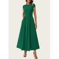 thumbnail image 4 of PRETTYGARDEN Women's Summer Casual Long Dresses Cap Sleeve Patchwork A Line Flowy Modest Elegant Homecoming Maxi Dress, 4 of 5