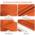 thumbnail image 4 of Biotree Outdoor Seat Cushions for Chairs,Waterproof Fade-Resistant Patio Furniture Replacement Cushions with Removable Cover,Orange, 4 of 9