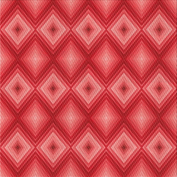 Ahgly Company Indoor Square Patterned Valentine Red Area Rugs, 7' Square