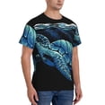 thumbnail image 2 of Bixox Men's Ocean Turtle Printed Short Sleeve Skinny Athletic T-Shirt, 2 of 6