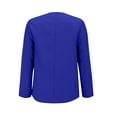 thumbnail image 5 of Blazers For Women Elegant Trouser Suit Set Plain Streetwear Business Modern Suit Trousers Lapel Slim Fit Sporty Outfit Suit Jacket Summer Leisure Blending Coats Suit Jackets Blazers 1Pc Blue L, 5 of 5