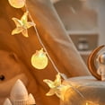thumbnail image 3 of 20FT 40LED Starfish & Seashell String Lights, USB Powered Summer Beach Ambience Fairy Lights, For Home, Bedroom, Party, Festival, Wedding, Outdoor Decor, 3 of 5