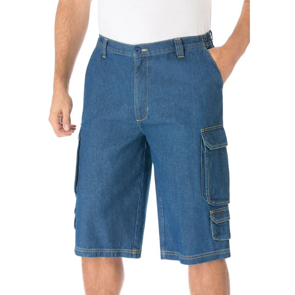 KingSize Men's Big & Tall 14" Side Elastic Cargo Shorts