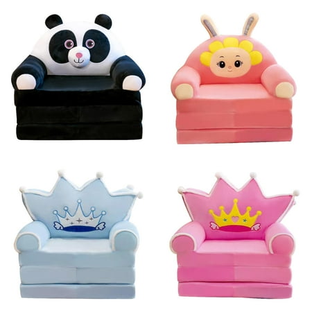 

Foldable Kids Sofa Backrest Armchair 2 In 1 Foldable Children Sofa Cute Cartoon Lazy Sofa Children Flip Open Sofa Bed For Living Room Bedroom Without Liner Filler Cushion Sciatica Cushions for Wooden