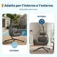 thumbnail image 5 of Yeshouse silla colgante de ratán con forma de huevo, plegable para jardín o patio, incluye cojín y funda antipolvo, capacidad de 130 kg, ideal para interior, exterior, balcón o terraza, 5 of 7