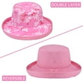 thumbnail image 4 of Bucket Sun Hat Cute Cap for Women Fashion Fold-up Brim Packable Summer Beach by Solaris, 4 of 6