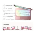 thumbnail image 2 of Étui à Pavé Tactile avec Clavier pour iPad 10e Génération 10,9 Po 2022, Pavé Tactile - Rotatif à 360° - Étui Clavier Sans Fil Rétroéclairé avec Porte-Crayon, 2 of 7