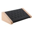 thumbnail image 1 of Joyero con soporte de exhibición de anillos de 22 ranuras de madera maciza-negro Pu Afortunado Sencillez, 1 of 5