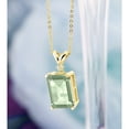 thumbnail image 5 of Gem Stone King 6.62 Ct Green Prasiolite White Diamond 18K Yellow Gold Plated Silver Pendant with Chain, 5 of 5