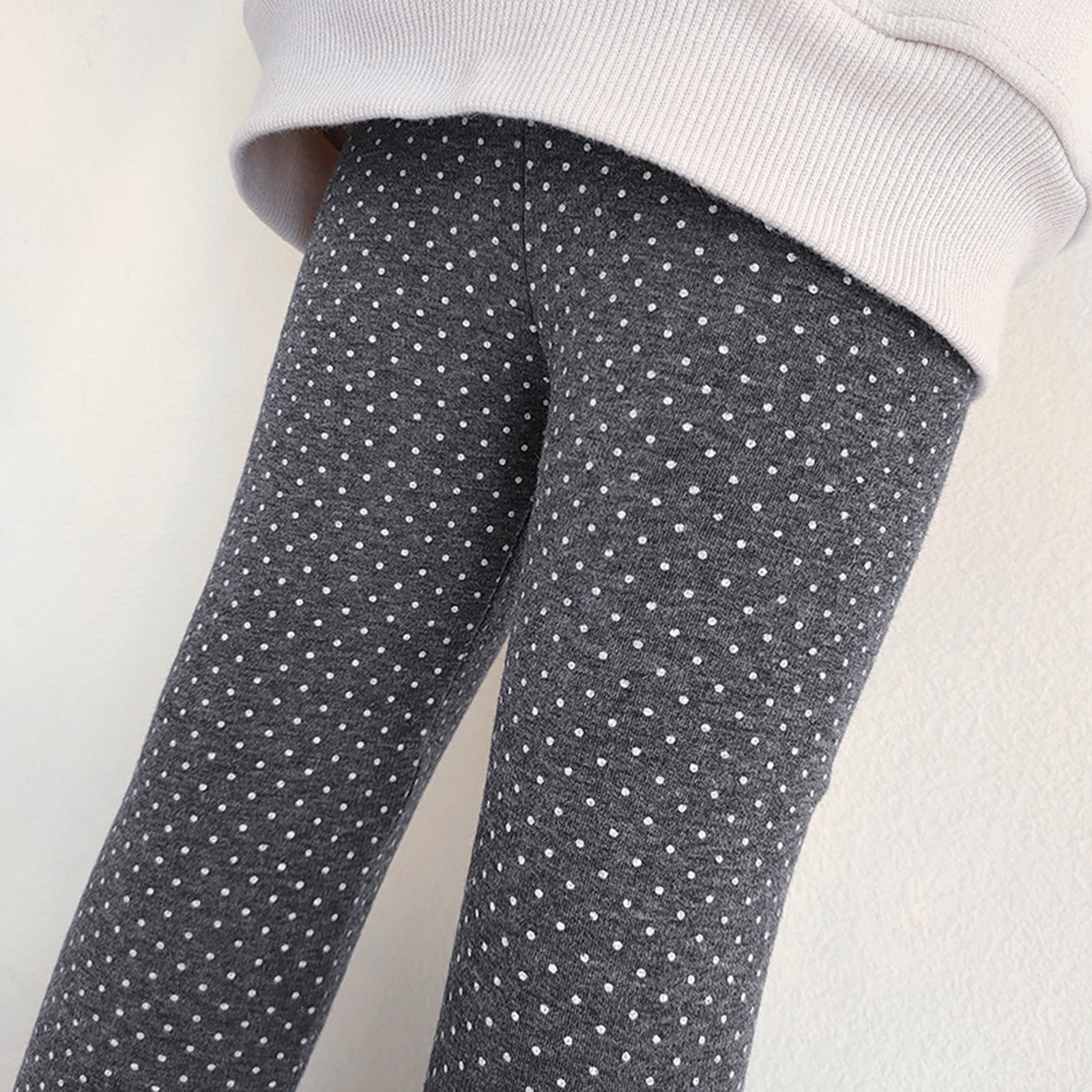 Kids Girls' Fleece Lined Leggings Winter Cotton Thick Stretchy