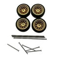 thumbnail image 5 of Kokiya 4 Pieces RC Car Wheels and Tires RC Alloy Car Accessories RC Part for 1/64 Scale, 5 of 9