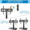 Desktop Swivel TV Stand Mount for 3775" TVs with Height Adjustable Max