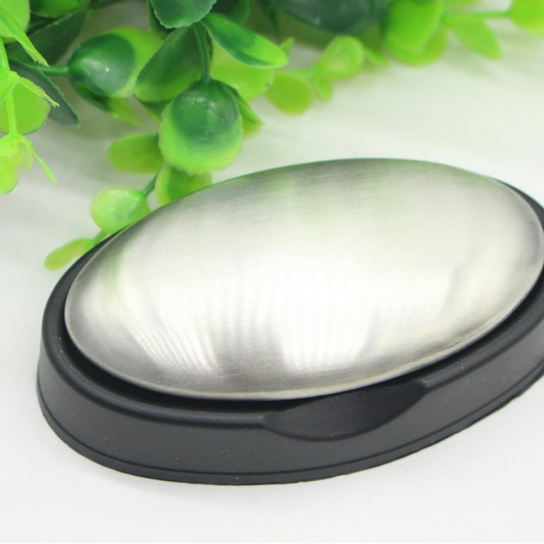 Buy Wholesale China Wholesale Magic Odor Removing Oval Shape Stainless  Steel Soap Bar With Stand For Kitchen & Stainless Steel Soap Dispenser at  USD 0.7