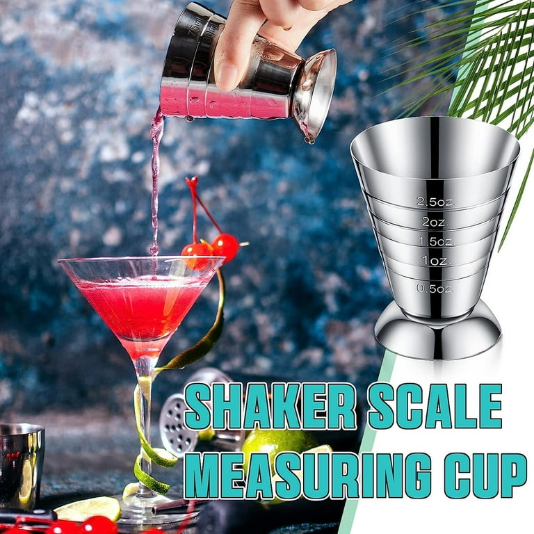 2LB Depot Pack Of 2 Stainless Steel Cocktail Jigger Measuring 2.5 fl oz  Measure Cup - Jigger Bar Accessories for Bartending - Measure Wine,  Alcohol