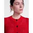 thumbnail image 4 of Scenario Women's and Women's Plus Crewneck Cardigan with Short Sleeves, Lightweight, Sizes XS-4X, 4 of 5