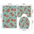 thumbnail image 3 of Pioneer Flower Floral Print Pattern Bathroom Rugs Sets 3 Piece,Toilet Cover Set,Absorbent Non Slip Bathroom Mats Sets with U-Shaped Contour Rug Toilet Rug Set, 3 of 5
