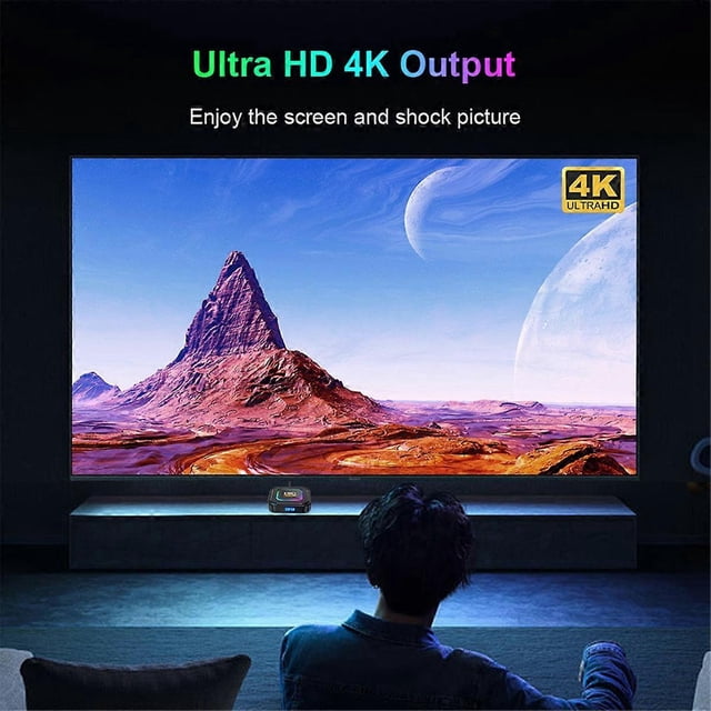 Smart TV Box Android 13 4+64G RK3528 8K HDR 10 RGB Light with Wifi6 BT 5.0 Voice Media Player TV Box