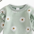 thumbnail image 6 of TOWED22 Infant Toddler Girl Fall Winter Clothes Set Long Sleeve Cute Sweatshirt and High Waist Pants Print Outfits Clothing 2 Piece(Green,12-18 M), 6 of 6