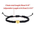 thumbnail image 2 of Personalized Initial Bracelet Gold Plated Letter Woven Bracelet with Heart Charm for Women Men, 2 of 3