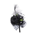 thumbnail image 5 of balikha Artificial Flower Wrist Corsage Bracelet for Anniversary Homecoming Ceremony black, 5 of 9