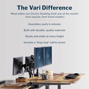 Vari 60” x 30 VariDesk Electric Height Adjustable Standing Desk Computer Table, Reclaimed Wood