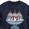 thumbnail image 3 of Instant Message - Americana - Red, White, & Blue Ice Cream Sundae - Toddler & Youth Crewneck Fleece Sweatshirt, 3 of 6