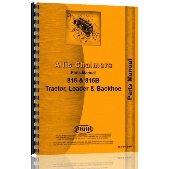 Allis Chalmers 816 Tractor Loader Backhoe Parts Manual