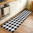 thumbnail image 3 of Vintage Farmhouse 2'x6' Runner Rug, Black and White Checkered Washable Non-Slip Area Rugs for Hallway Kitchen Floor Bedroom Entryway, Laundry Carpet Decoration Indoor Mat, 3 of 9