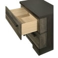 thumbnail image 5 of Newboti 1pc Contemporary 2-Drawer Nightstand Brown Gray Finish Wooden Bedroom Furniture 783032772572761, 5 of 5