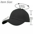 thumbnail image 3 of Glory Max Plain Solid Baseball Cap Sun Visor Adjustable Ball Hat Black, 3 of 5