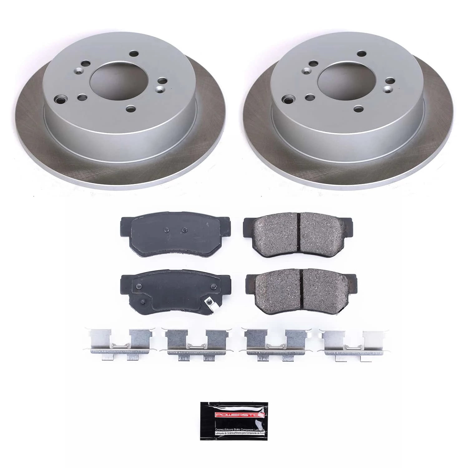 PowerStop Rear Semi-Coated Rotor and Low-Dust Ceramic Brake Pad Kit SC5213