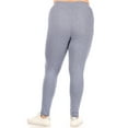 thumbnail image 5 of MOA COLLECTION Women's Plus Size Solid High Waist Full Length Leggings, 5 of 8