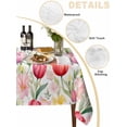 thumbnail image 2 of Spring Tulip Table Cloth, Summer Floral Botanical Elegant Waterproof Tablecloth for Rectangle Tables, Reusable Washable Fabric Table Cover for Restaurant Kitchen Dining Tables 60"x102", 2 of 6