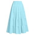thumbnail image 5 of Cethrio Girls Ruffle Skirts, Casual High Waist Summer A-Line Kids Maxi Skirts Blue Size 14-16, 5 of 8